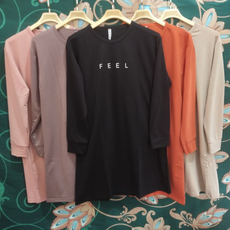 original kaos tunik jumbo korea premium import/tunik oversized/baju ibu-ibu jumbo/kaos panjang