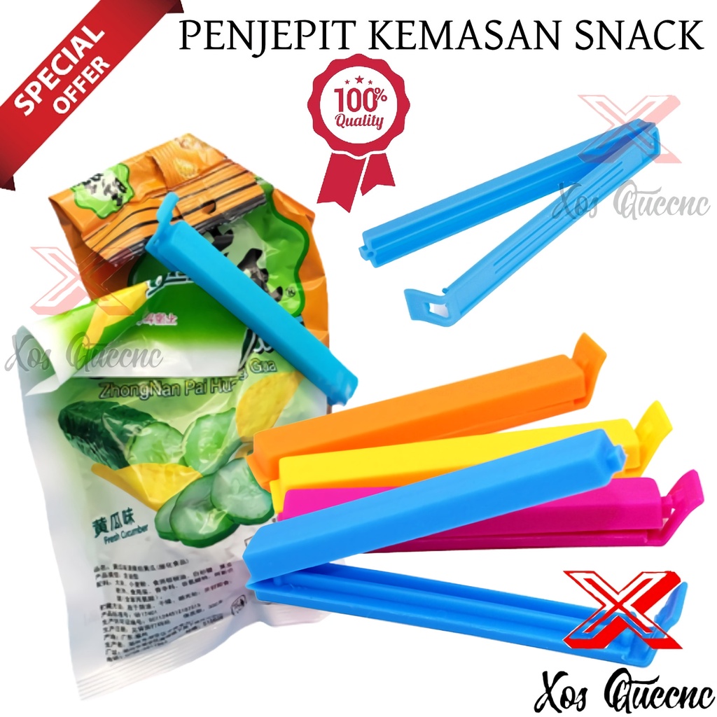 XOQ - Penjepit Plastik Kemasan Snack / Penjepit Kemasan Makanan Ringan Serbaguna / Jepitan Snack / Penjepit Kemasan Snack / Seal Food / Clip Food