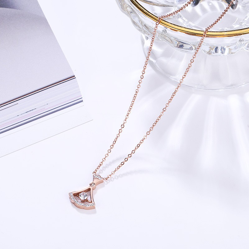 [New] Kalung aksesoris titanium mini korea hadiah wanita cewek 316L anti karat KK165