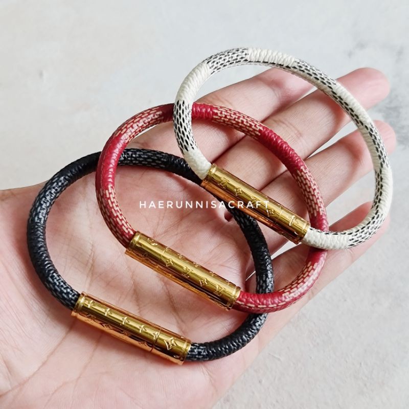 Gelang kulit Lv titanium klip