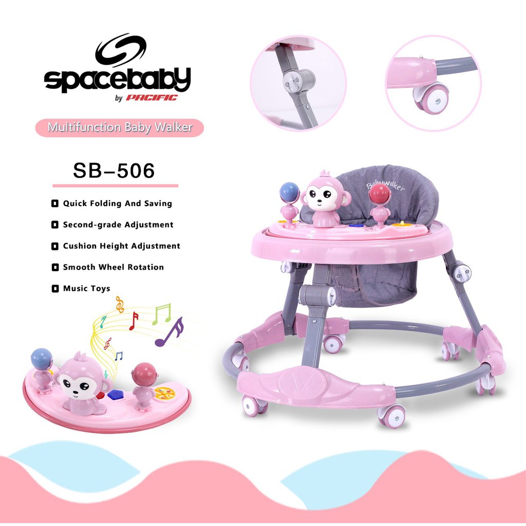 Baby Walker Apollo Alat Bantu Jalan Bayi Spacebaby Sb-506