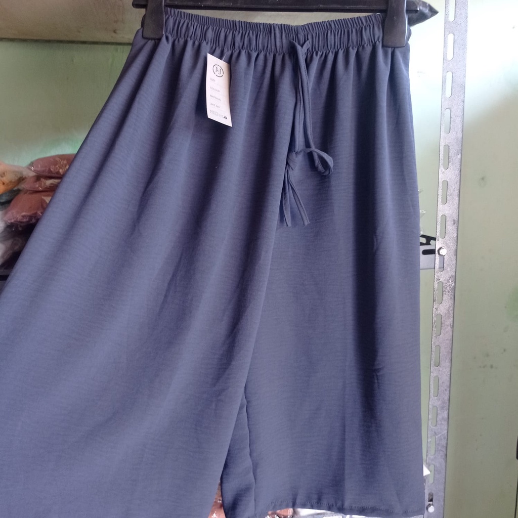 YES Celana Kulot Pendek Jumbo Wanita 7/8 Crinkle Airflow