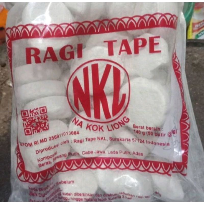 

RAGI NKL/RAGI TAPE MANIS 140gram(50 BUTIR)