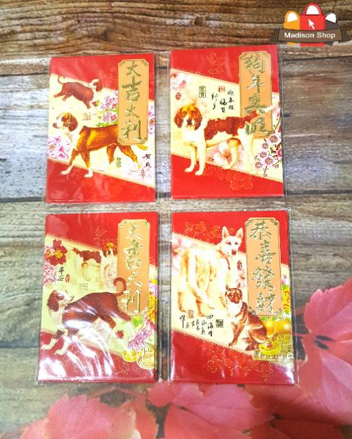 3741 ANGPAO MERAH IMLEK ANJING TAHUN 2018 CHINESE NEW YEAR RED POCKET BARU ANGPAO TEBAL.GROSIR