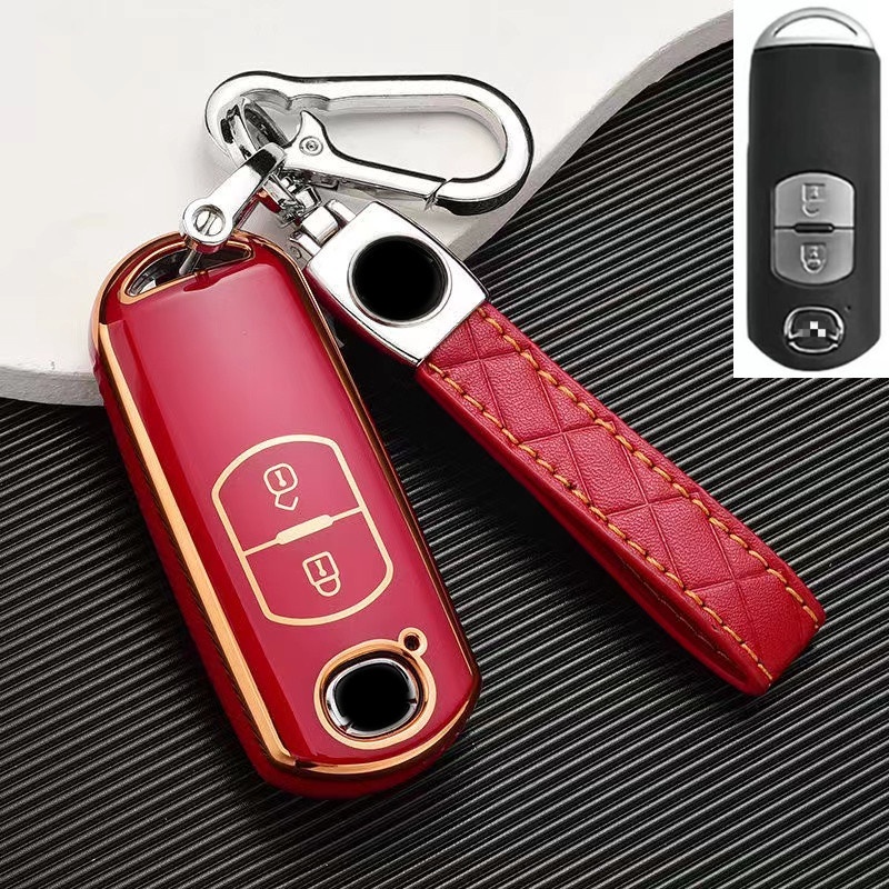 Casing Kunci Mobil Mazda 2 3 6 Axela Atenza CX-5 CX5 CX-7 CX-9 Smart 2 / 3 Tombol Keyless