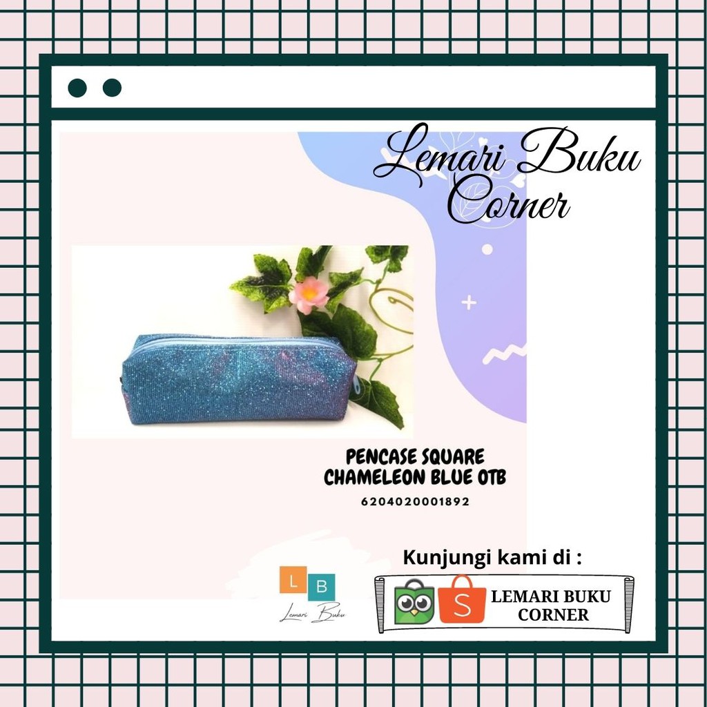 

PENCASE SQUARE CHAMELEON BLUE OTB