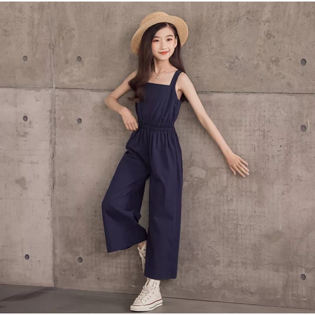 [Js lexa RO] jumpsuit anak perempuan babyterry navy