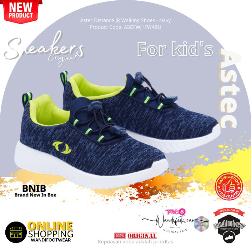 Sale sepatu anak Astec Distance JR Walking Shoes - Navy Original size 33