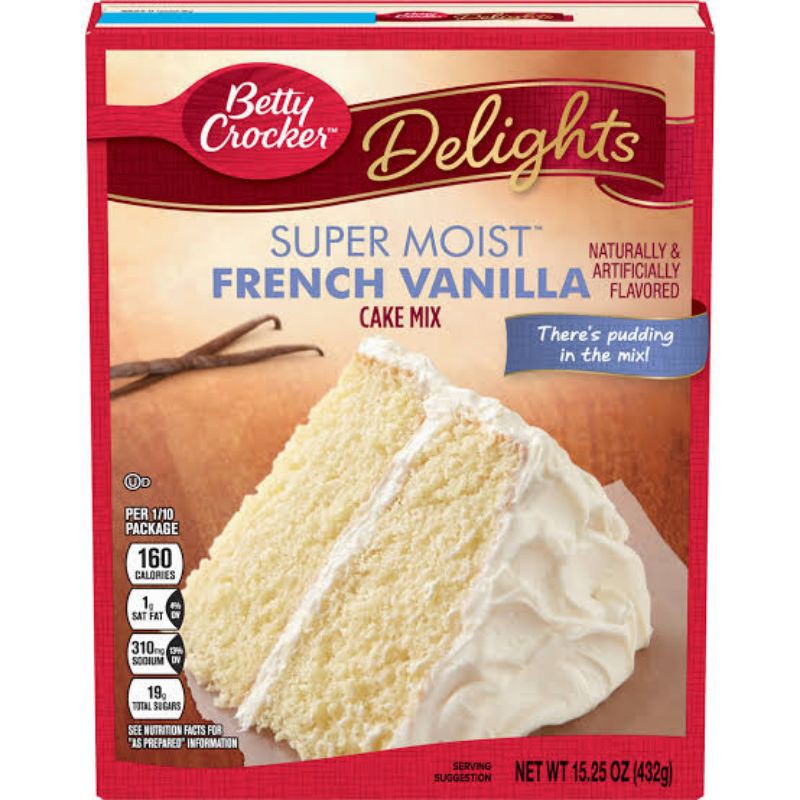 

BETTY CROCKER SUPER MOIST FRENCH VANILLA 15.25 OZ (432GR)