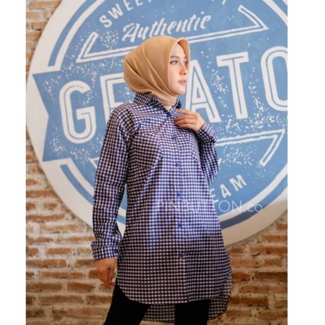 terbatas Tunik muslim motif Kotak - TUNIC SQUARE