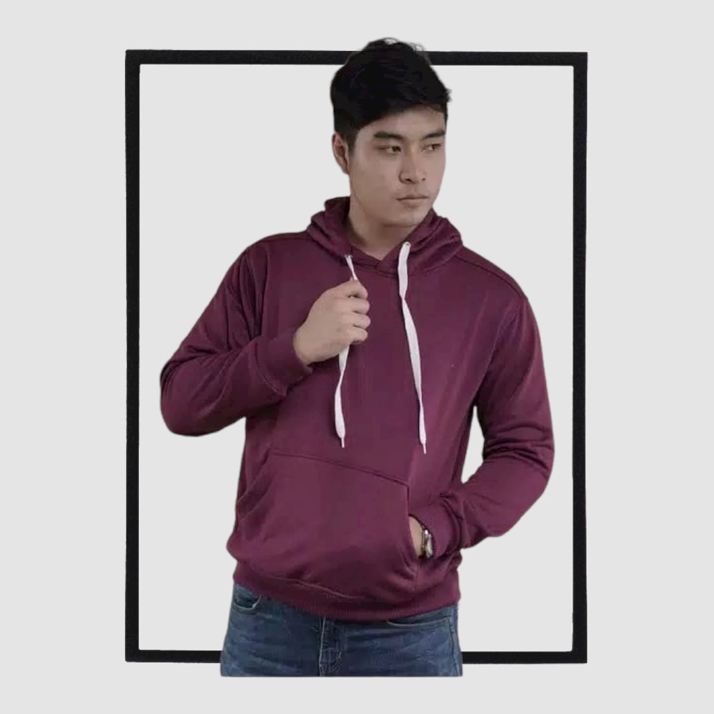 Sweater_id Hoodie Jumper Burgundy Polos Unisex