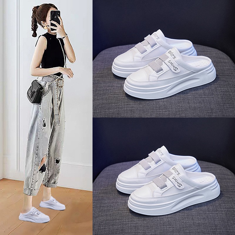 (DENDEN.ID) Sepatu Sandal Wanita Sneakers Wedges Slop Wanita DD1023