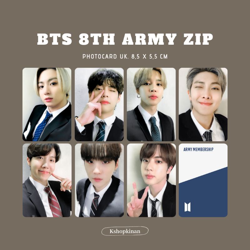 [BTS] UNOFFICIAL PHOTOCARD BTS 7TH & 8TH ARMY ZIP