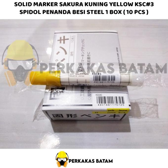 

(BISA COD) Solid Marker Sakura KUNING 1 BOX KSC#3 Spidol Penanda BESI STEEL BAJA EKSLUSIF Kode 284