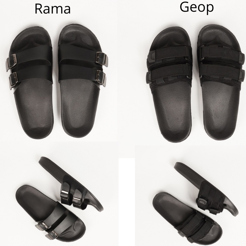 Sandal Slide Gesper Rama/Geop Slop Terlaris