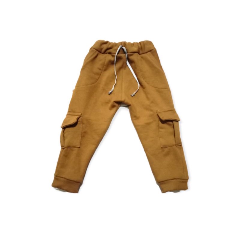 Celana Cargo Anak Usia 0-5 Tahun Size S M L Celana Jogger Anak Bahan Plecce Masa kini