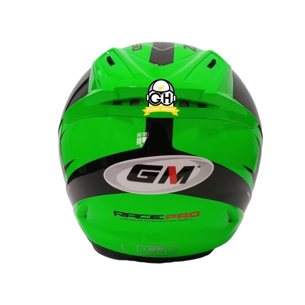 HELM GM RACEPRO ZR650 GREEN FLO BLACK