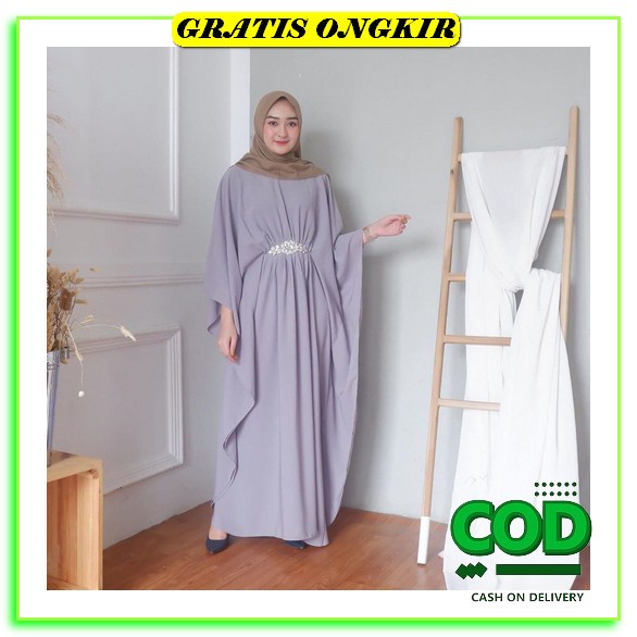 Kavana Kaftan Satin Maxmara Kaptan Wanita Muslim Lebaran Terbaru Premium Murah Tiara Kaftan Murah Mo
