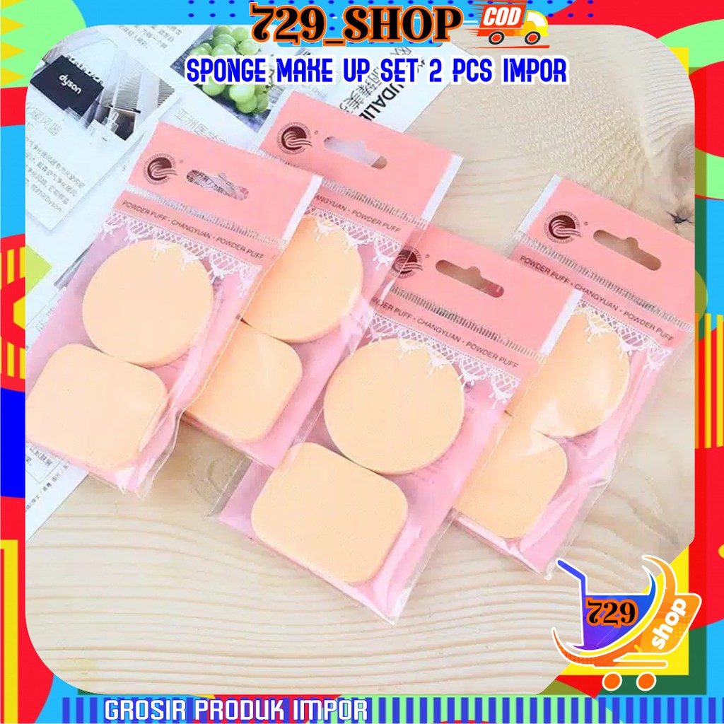 ISI 2 Spon Bedak Basah Korea Import / Sponge Make up Best Seller