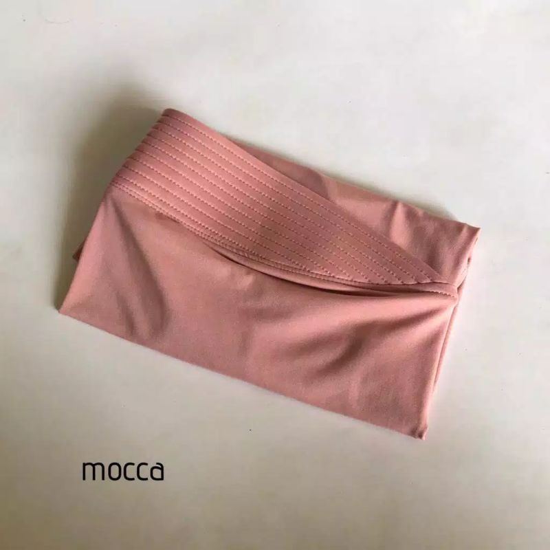 Jilbab Jersey Bergo Tasya Jumbo size 80 x 110 cm / khimar XL / Jilbab Jersey Instan Jumbo-Mocca