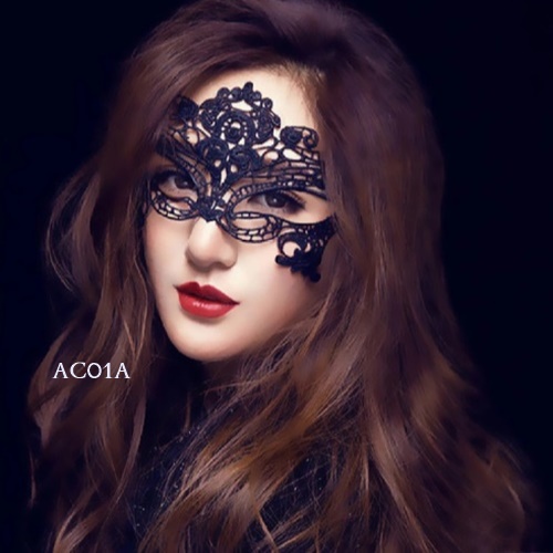 [SIAP KIRIM] PARTY MASK LACE HITAM AKSESORIS TOPENG LACE PESTA WANITA AC01