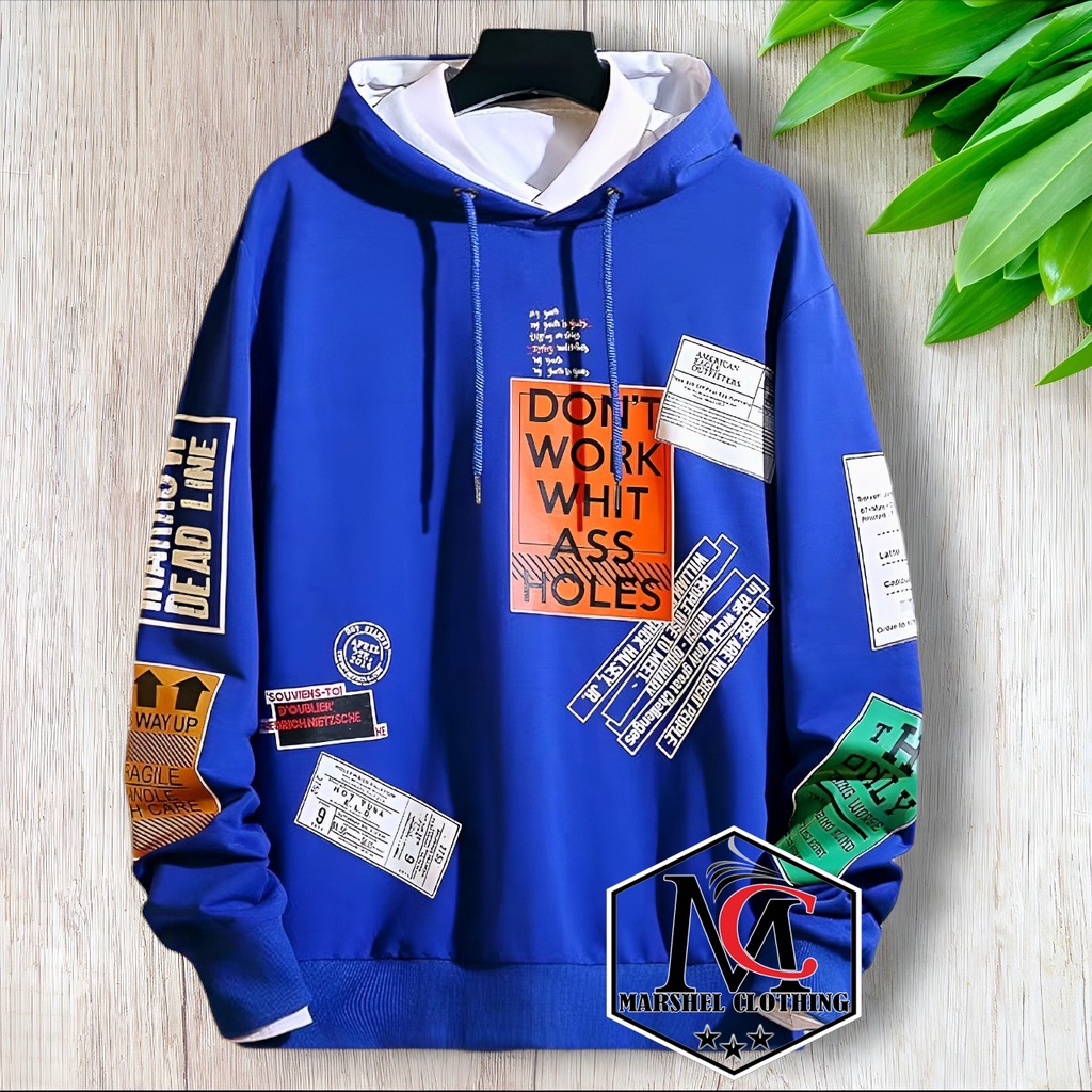 RCL - DON'T WORK - Sweater Hoodie Pria Remaja Dewasa Kekinian Bahan Fleece Jaket Cowok Keren