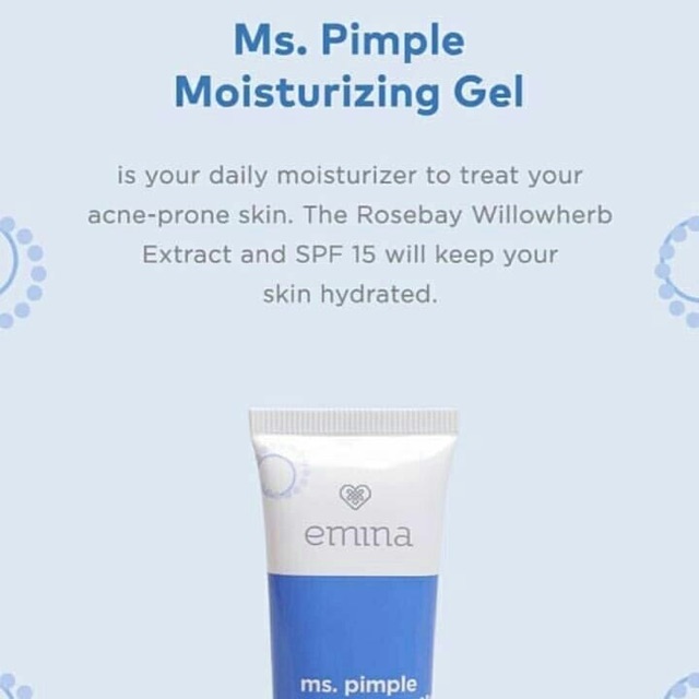 ❤️ MEMEY ❤️ EMINA MS PIMPLE Acne Solution Moisturizing Gel | Calming Gel Overnight 20ml