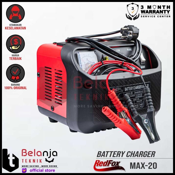 Redfox Battery Charger Max 20 A Cas Setrum Aki Accu Mobil Max20A