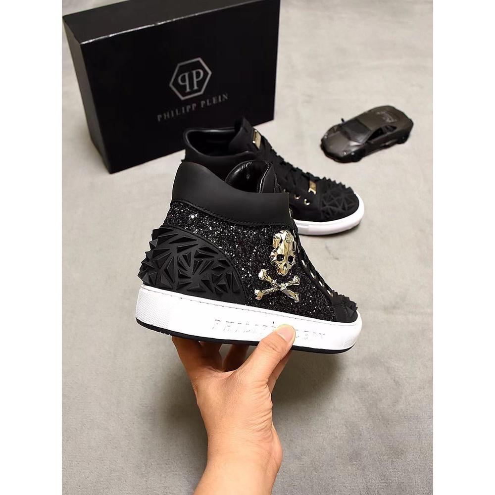 Sepatu pp pria kualitas mirror high end boots sneaker philipp plein cowok men shoes top