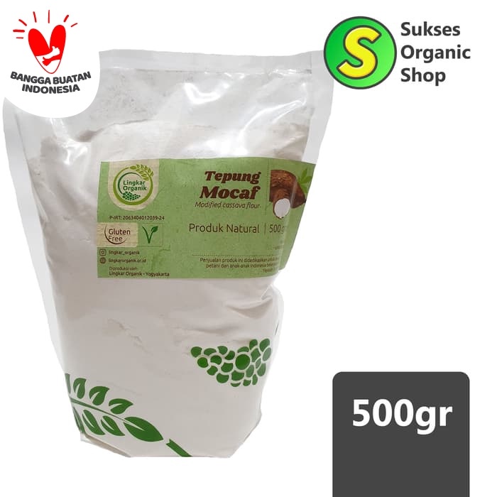 

MURAH Tepung Mocaf / Modified Cassava Flour | Lingkar Organik | 500gr