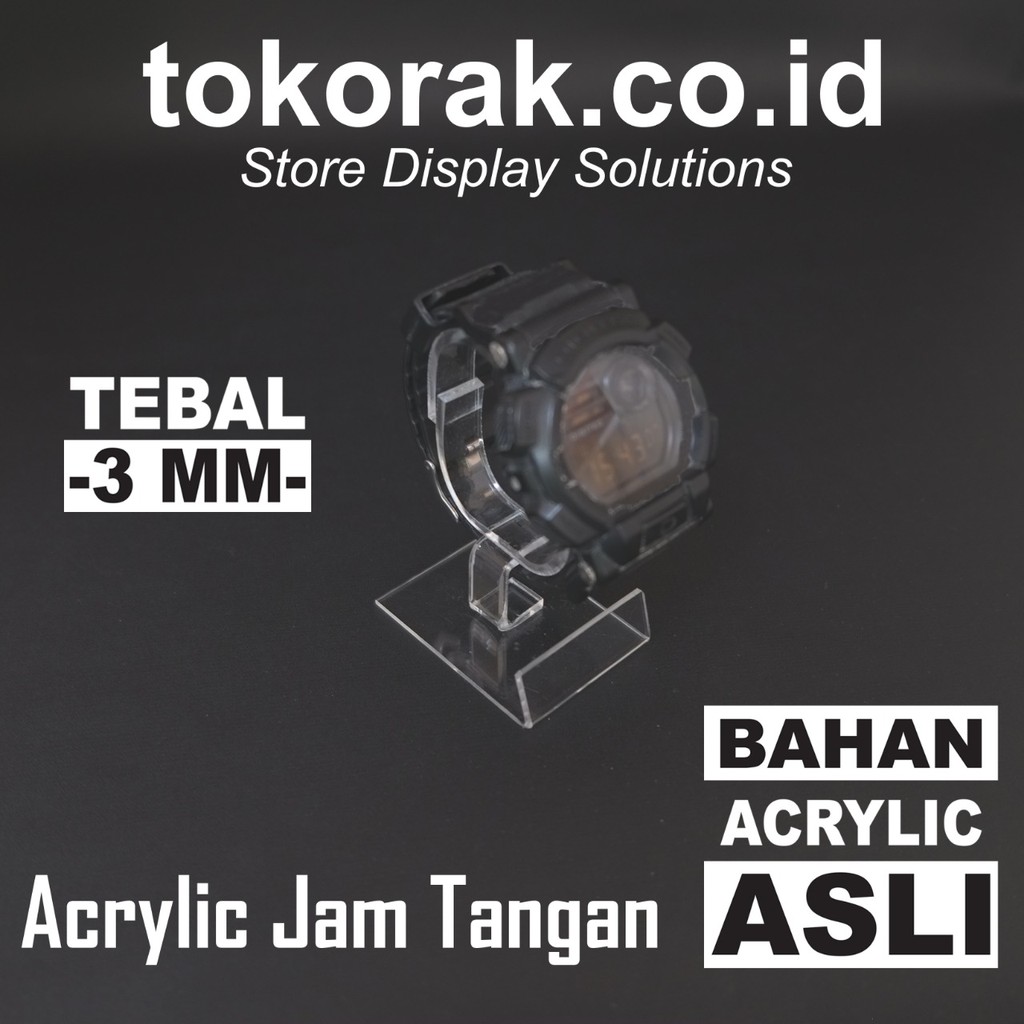 ACRYLIC JAM TANGAN AKRILIK ASLI MIKA STAND GELANG