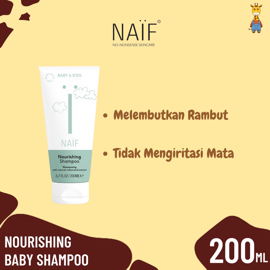 Naif Nourishing Baby Shampoo 200ml - Shampoo bayi