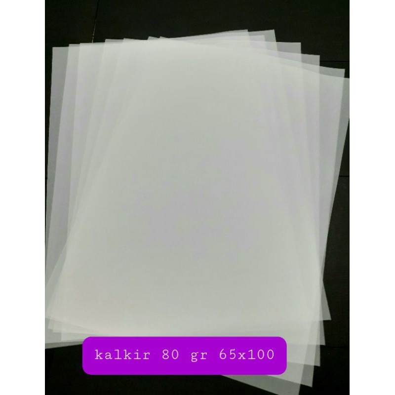 Kalkir 80 gr Plano 65x100/Kertas Tracing Paper 65x100/Kertas Transparant 65x100/Kertas Pola Baju