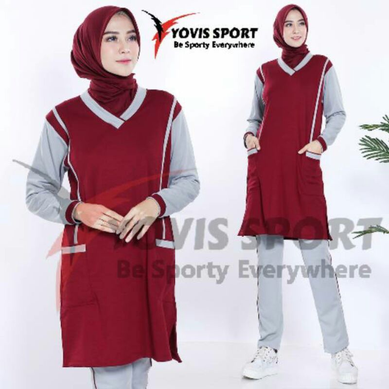 AULIA SPORT/STELAN SENAM MUSLIM TUNIK YOVIS SPORT