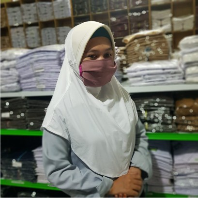 HIJAB INSTAN / JILBAB INSTAN BERGO PUTIH-1