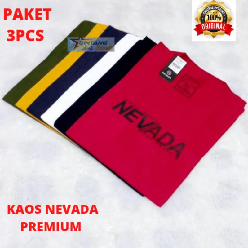 PROMO KAOS PRIA DISTRO 3PCS 100rb MOTIF RANDOM ACAK M, L, XL, BIG SIZE FERIAN WARNA / kaos Nevadaa brand matahari / kaos Nevada pria wanita / kaos Nevada pria / Baju Nevada / Kaos pria distro / KAOS NEVADA / KAOS NEVADA BRANDED / KAOS DISTRO / BAJU KAOS