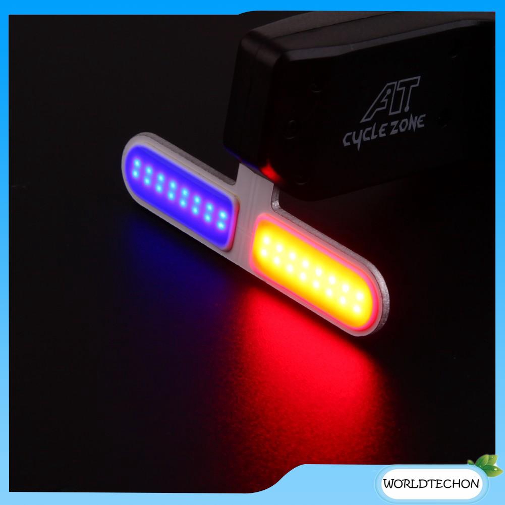 Lampu Belakang Sepeda LED Merah Biru Dapat Diisi Ulang Dengan USB
