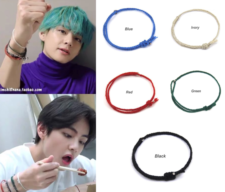 2021tali Tangan KPOP BTS Warna-Warni Fashion Gelang Couple Pasangan Bagus Jungkook V Tae Hyung