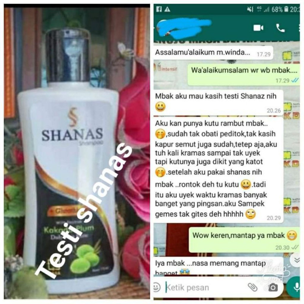 Shampo Penghilang Kutu Rambut &amp; Telurnya Shampo Anti Rontok Sampo Penghilang Kutu Rambut Shanas