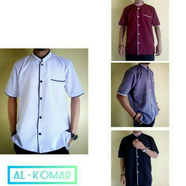 baju koko modern list kain dewasa S-XL/kemko