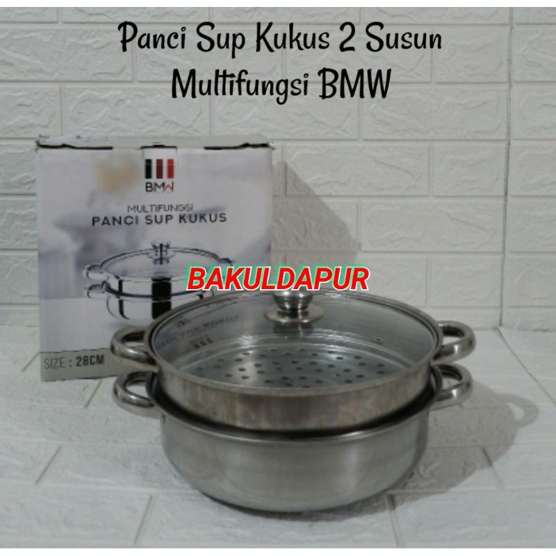 Panci Sup Kukus 2 Susun Multifungsi BMW.