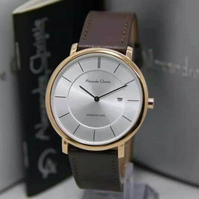 Alexandre Christie PRIA Original AC 8589 MD ROSEGOLD WHITE Garansi resmi 1 thn
