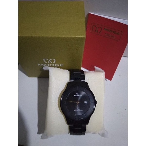Mirage Rante hitam 2 jarum 8670 pria original tahan air