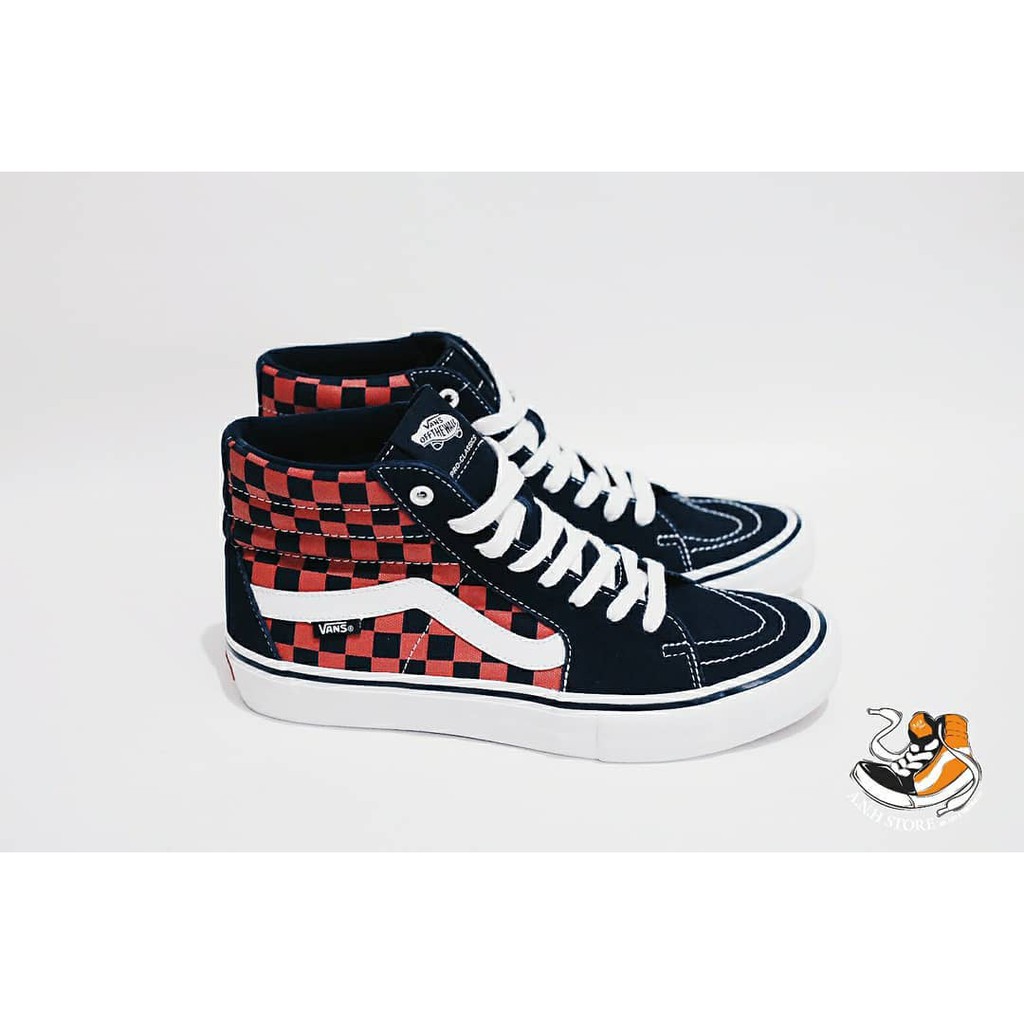 Vans Sk8 Hi PRO Red/Black Checkerboard