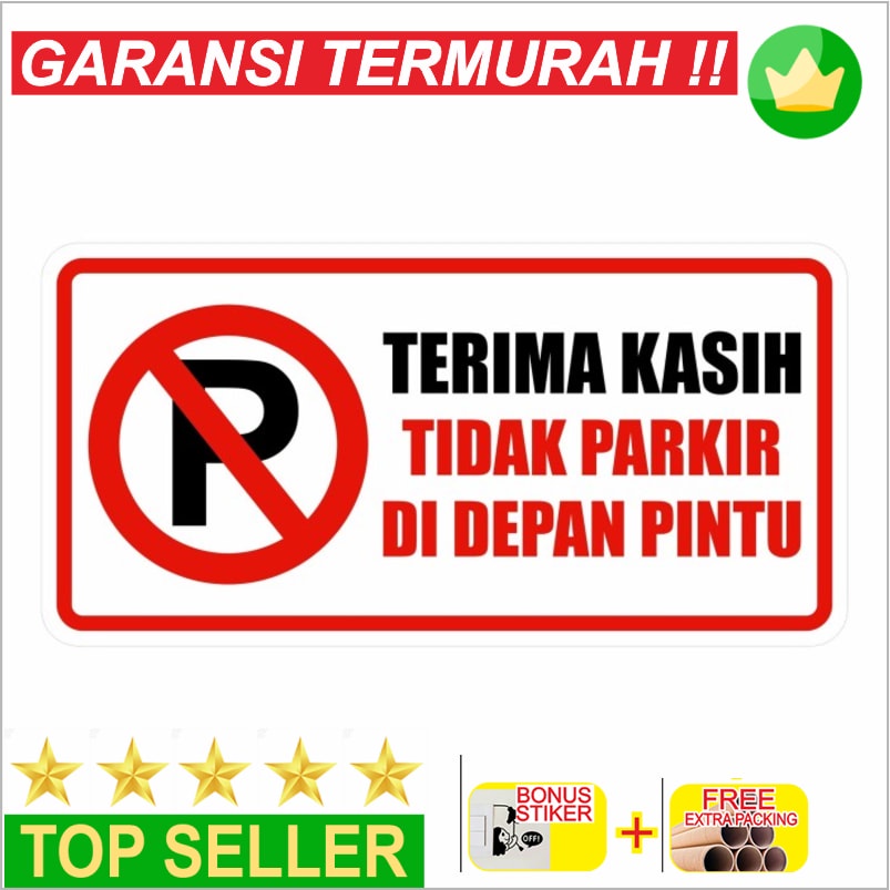 

Grosir Rambu Dilarang Parkir Di Depan Pintu 40cm x 20cm Sign Parkir Plat Alum Keren