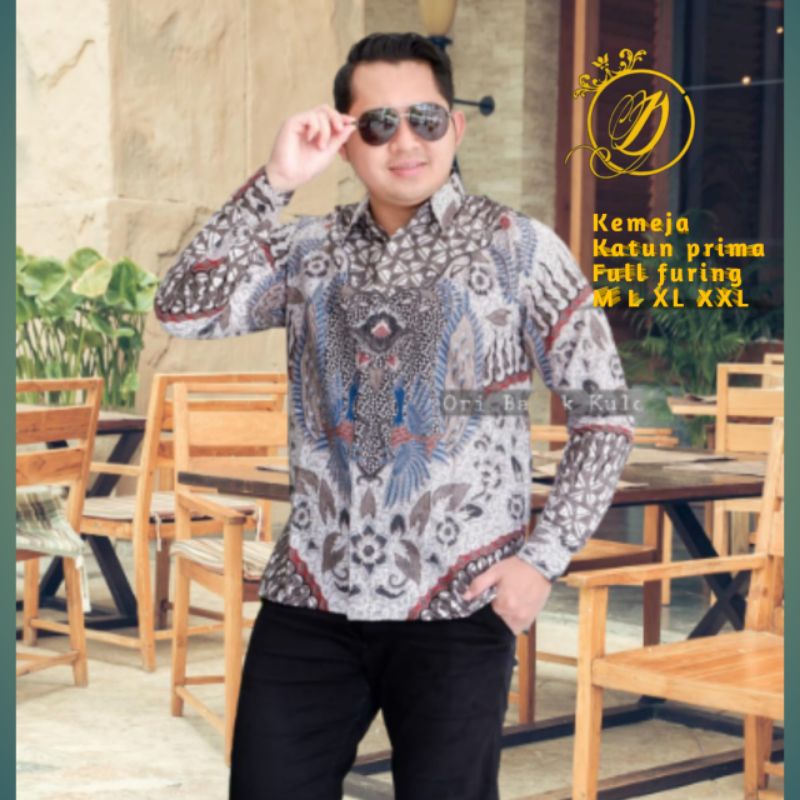KEMEJA BATIK PRIA LENGAN PANJANG BAJU BATIK MURAH SM BAJU BATIK PRIA SRAGENAN PREMIUM TERMURAH
