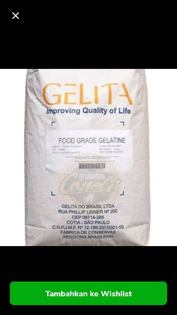 

RB22 Gelatin Bubuk Gelita Halal / Gelatine Powder Import - kemasan 100 gr