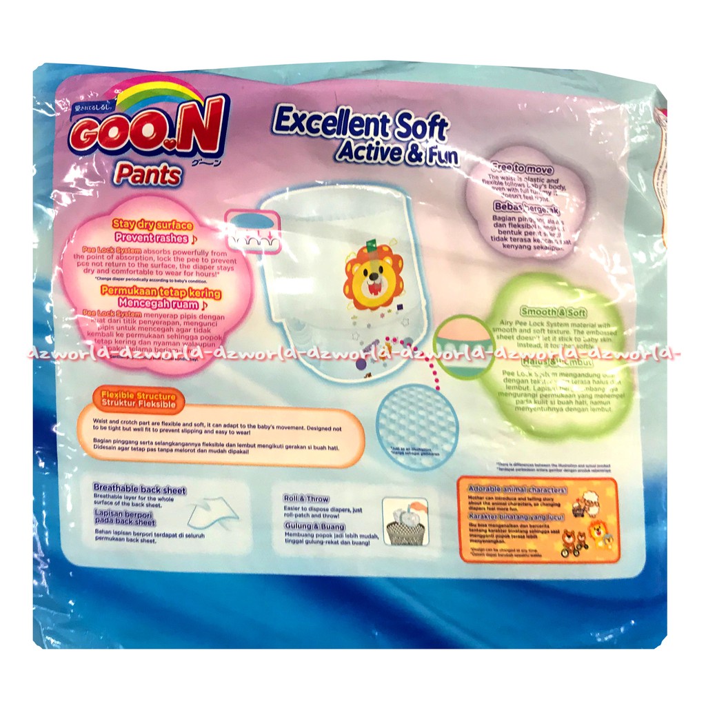 Goon Excellent Dry L 26 Diapers celana Popok celana daya serap cepat Goo.n L26