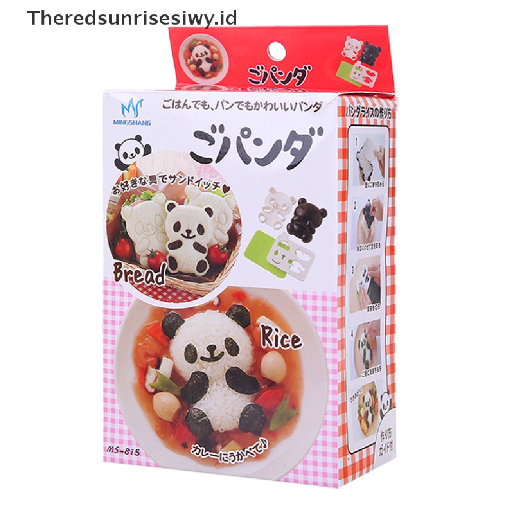 # Alat Rumah Tangga # 1 Set Cetakan Sandwich Bentuk Panda Lumba-Lumba Untuk Baking Pastry Onigiri