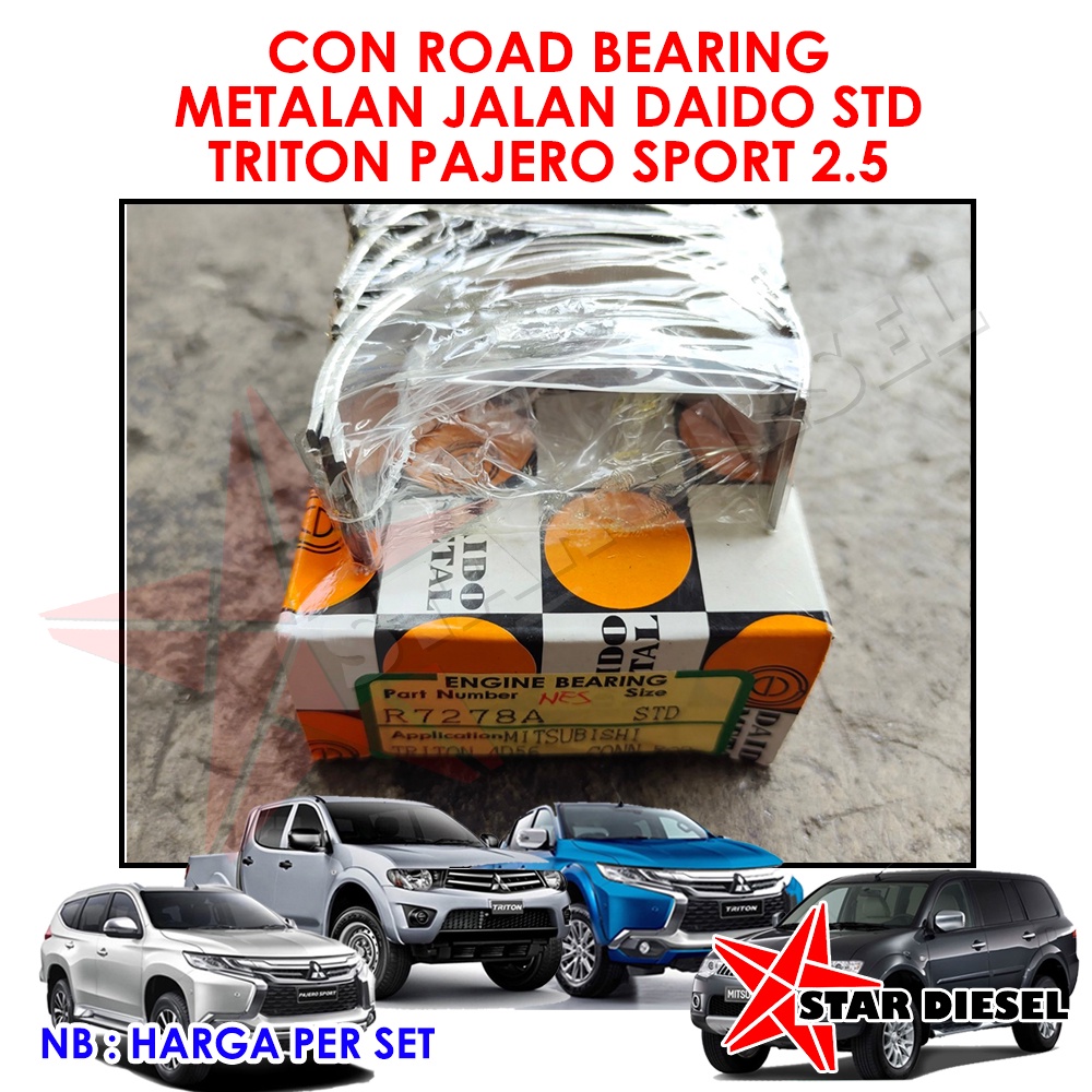 CON ROAD BEARING METALAN RAUN DAIDO STD TRITON /PAJERO SPORT 2.5 METALAN JALAN PAJERO SPORT METALAN 